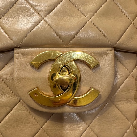 Chanel Classic Single Flap Jumbo XL Maxi - Vintage Beige HOLY GRAIL SINGLE FLAP - Picture 9 of 16